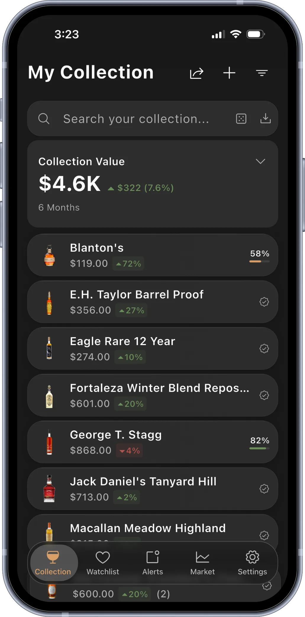 Collection Value Tracking